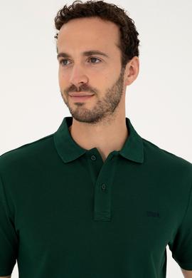 Erkek Koyu Yeşil Basic Tişört - 50284641334