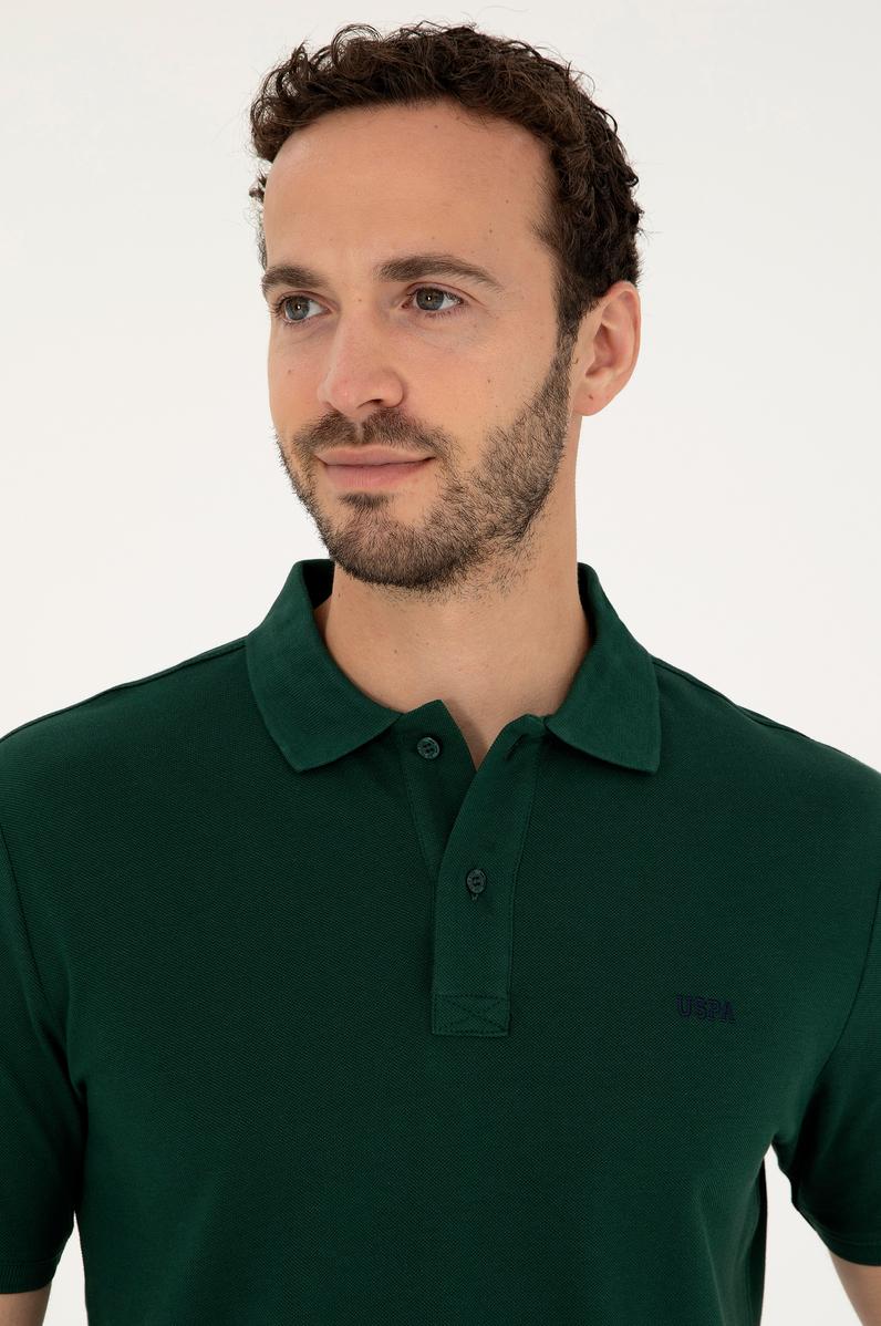 Erkek Koyu Yeşil Basic Tişört