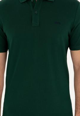 Erkek Koyu Yeşil Basic Tişört - 50284641334