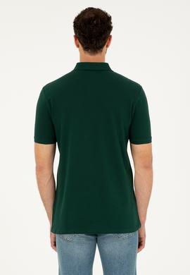 Erkek Koyu Yeşil Basic Tişört - 50284641334