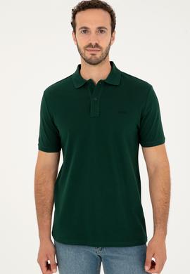 Erkek Koyu Yeşil Basic Tişört - 50284641334
