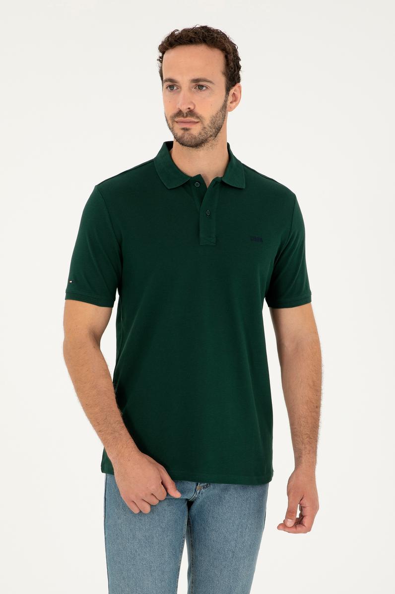 Erkek Koyu Yeşil Basic Tişört