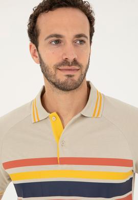 Erkek Regular Fit Polo Yaka Taş Tişört - 50287106017