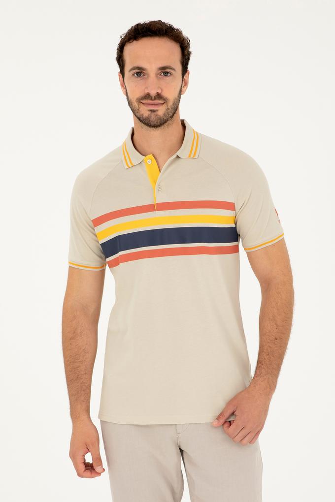 Erkek Regular Fit Polo Yaka Taş Tişört