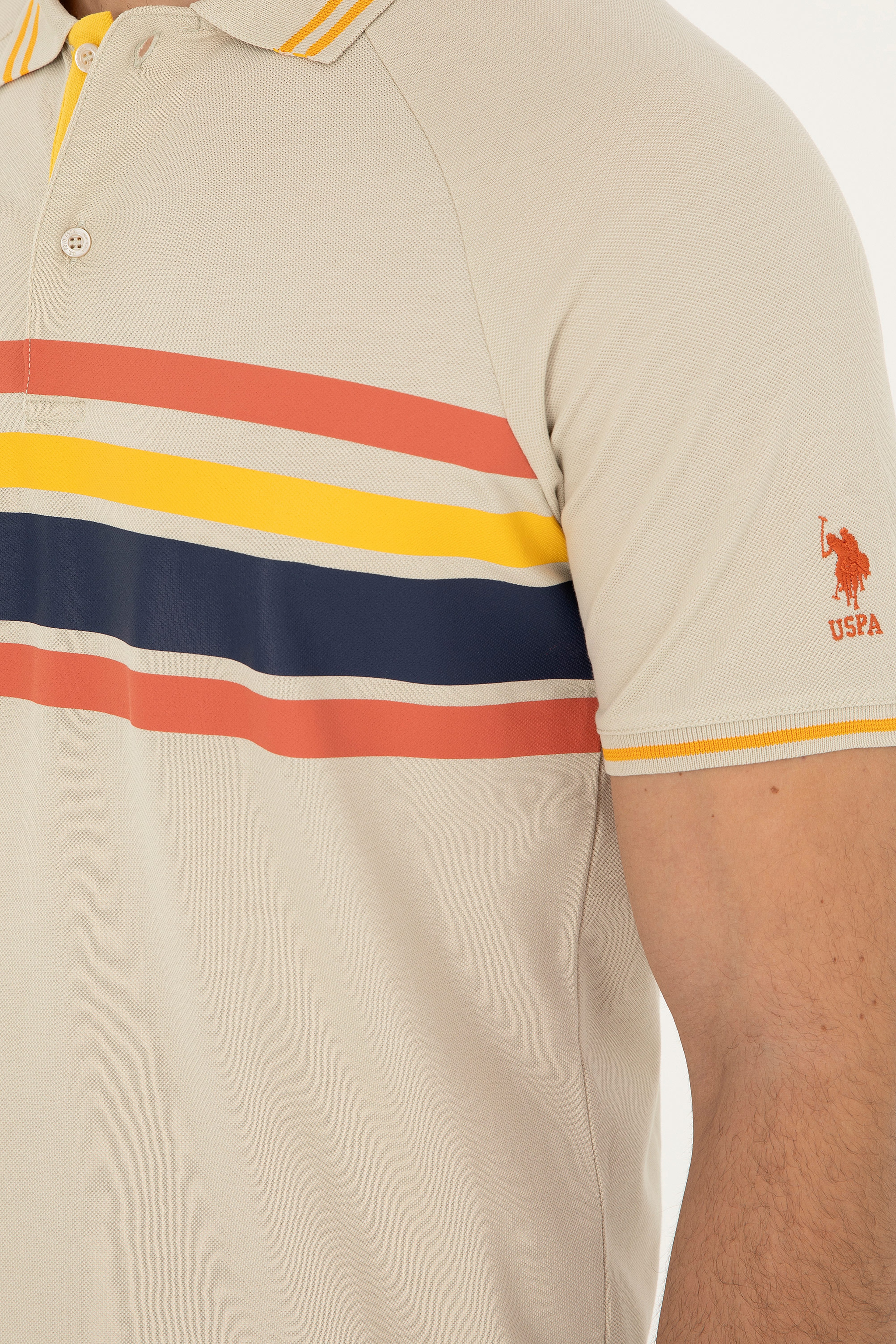 Erkek Regular Fit Polo Yaka Taş Tişört