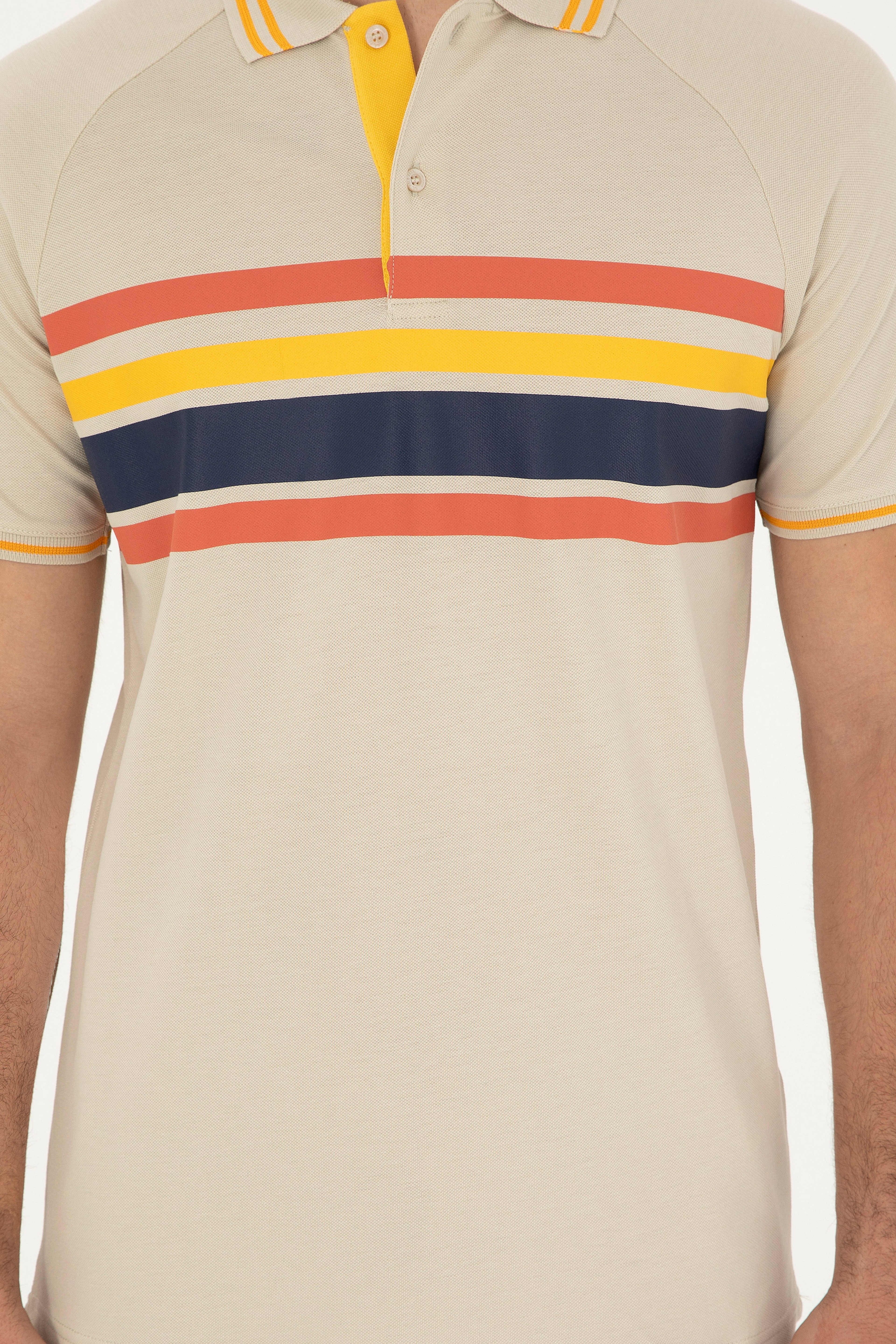 Erkek Regular Fit Polo Yaka Taş Tişört