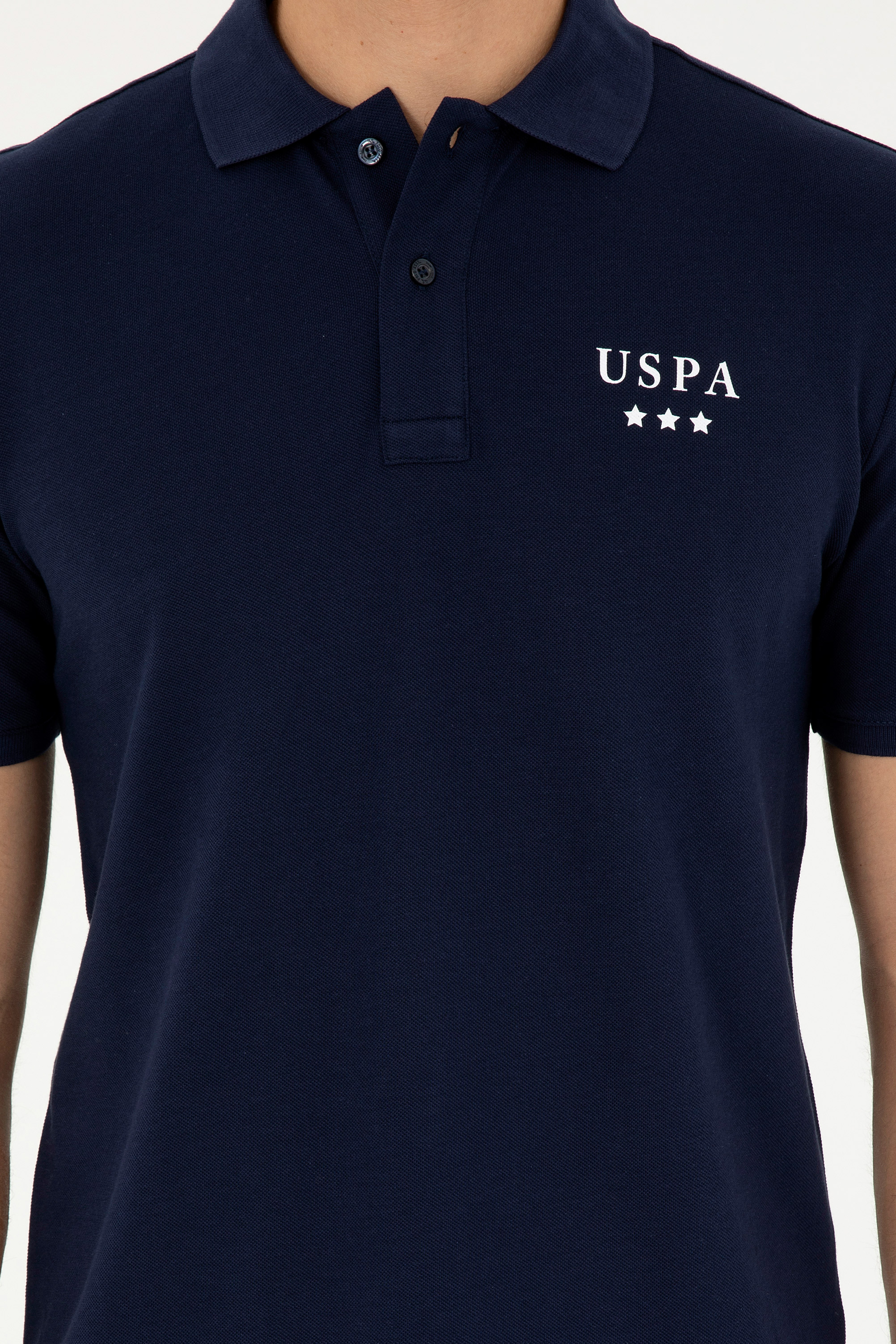 Erkek Regular Fit Polo Yaka Lacivert Tişört