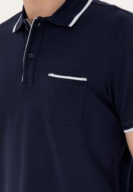 Erkek Regular Fit Polo Yaka Lacivert Tişört - 50287108009