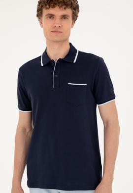 Erkek Regular Fit Polo Yaka Lacivert Tişört - 50287108009