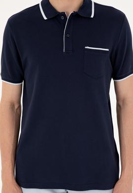 Erkek Regular Fit Polo Yaka Lacivert Tişört - 50287108009