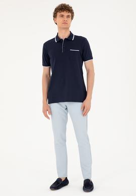 Erkek Regular Fit Polo Yaka Lacivert Tişört - 50287108009