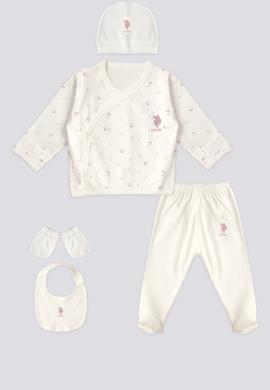 Kız Bebek Beyaz 5'li Zıbın Seti - 50303664001