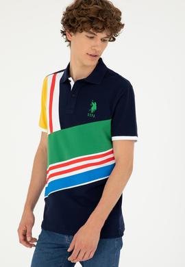 Erkek Regular Fit Polo Yaka Lacivert Tişört - 50281526026