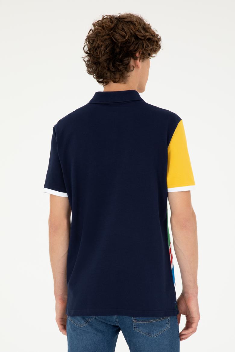 Erkek Regular Fit Polo Yaka Lacivert Tişört - 50281526026