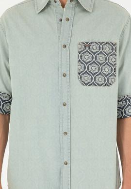 Erkek Açık Mavi Jean Gömlek - 50281953009