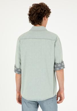 Erkek Açık Mavi Jean Gömlek - 50281953009