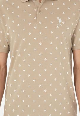 Erkek Regular Fit Polo Yaka Açık Haki Tişört - 50281941047