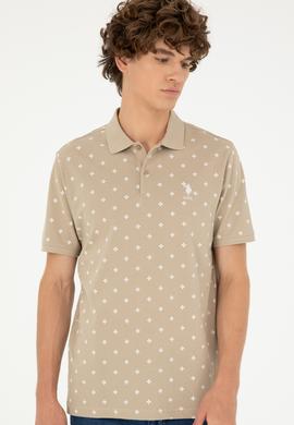 Erkek Regular Fit Polo Yaka Açık Haki Tişört - 50281941047