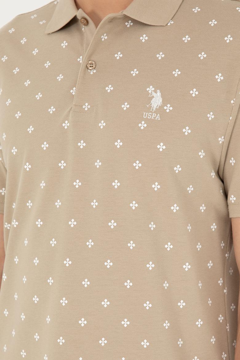 Erkek Regular Fit Polo Yaka Açık Haki Tişört - 50281941047