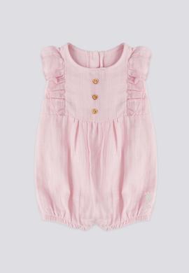 Kız Bebek Pembe Fırfırlı Tulum - 50303764005