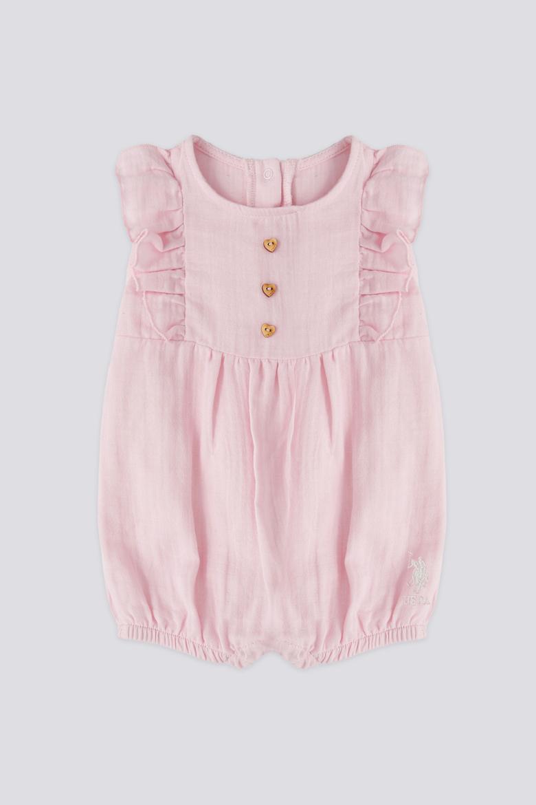 Kız Bebek Pembe Fırfırlı Tulum