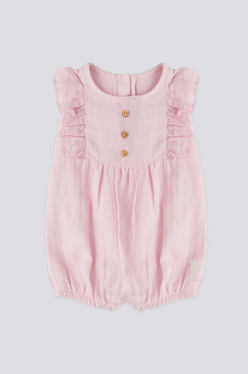 Kız Bebek Pembe Fırfırlı Tulum