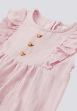 Kız Bebek Pembe Fırfırlı Tulum - 50303764005
