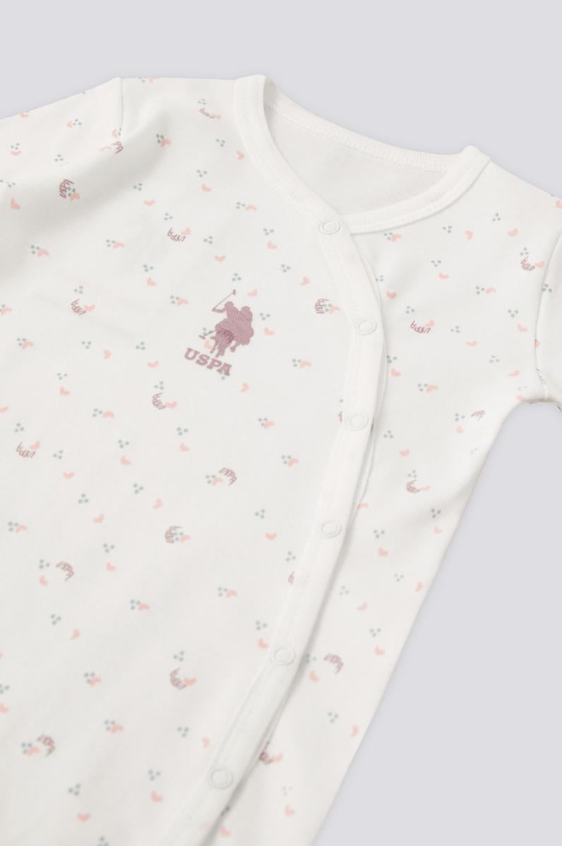 Kız Bebek Beyaz Bebek Patikli Tulum