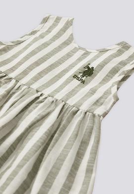 Kız Bebek Taş Çizgili Elbise Takım - 50303780005