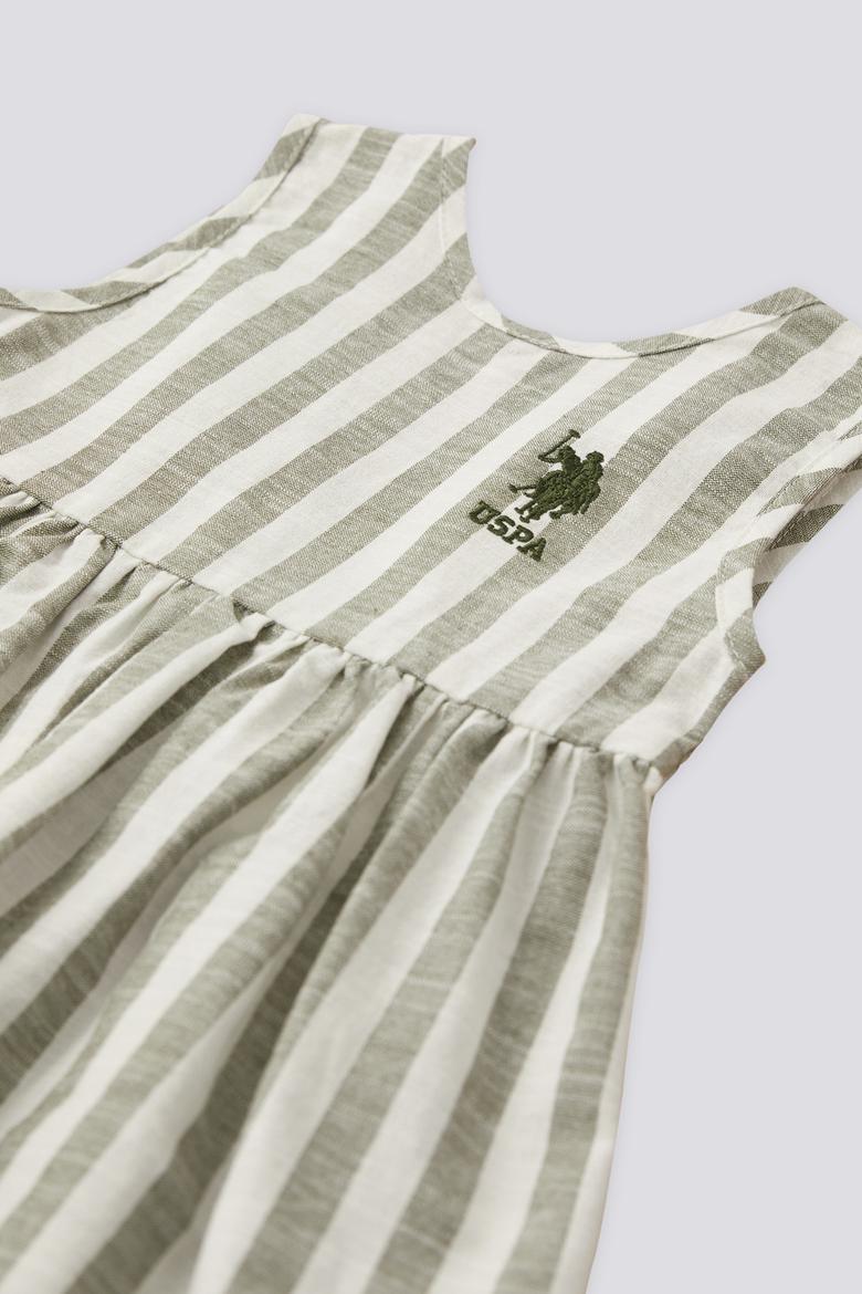 Kız Bebek Taş Çizgili Elbise Takım - 50303780005