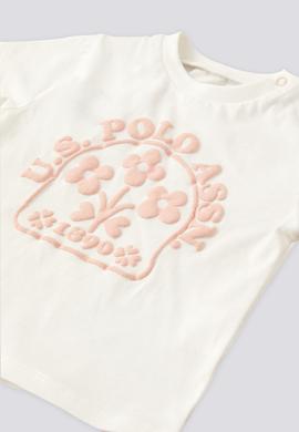 Kız Bebek Açık Pembe Baskılı 2'li Kısa Kol Tişört Takım - 50303758005