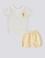 Kız Bebek Sarı Pötikareli 2'li Kısa Kol Tişört Takım