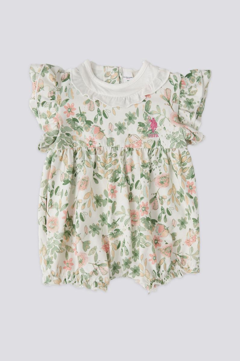 Kız Bebek Çiçekli Tulum