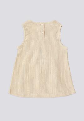 Kız Bebek Bej Kolsuz Elbise - 50303785005