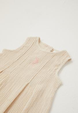 Kız Bebek Bej Kolsuz Elbise - 50303785005
