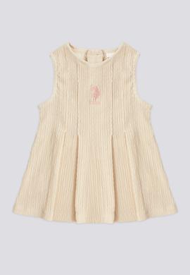 Kız Bebek Bej Kolsuz Elbise - 50303785005