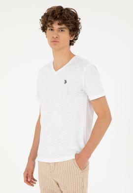 Erkek Beyaz Basic Tişört - 50279618007