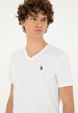 Erkek Beyaz Basic Tişört - 50279618007