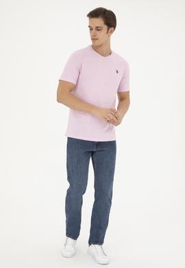 Erkek Pembe Basic Tişört - 50279632219