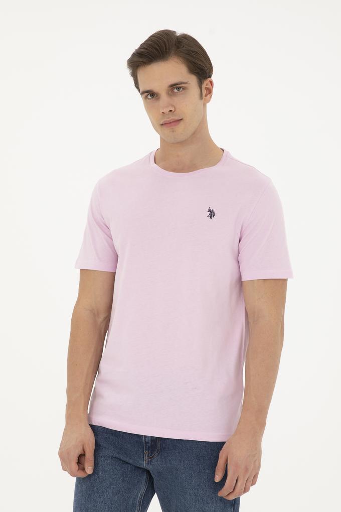 Erkek Pembe Basic Tişört