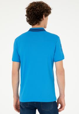 Erkek Slim Fit Polo Yaka Saks Basic Tişört - 50279569054