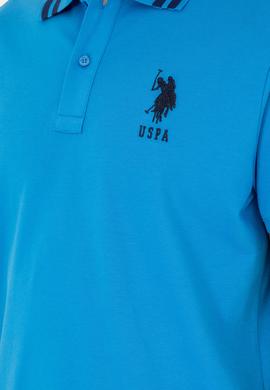 Erkek Slim Fit Polo Yaka Saks Basic Tişört - 50279569054