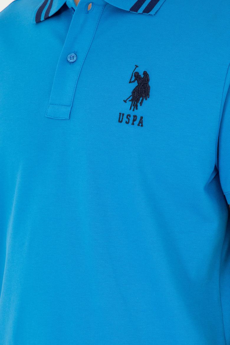 Erkek Slim Fit Polo Yaka Saks Basic Tişört - 50279569054