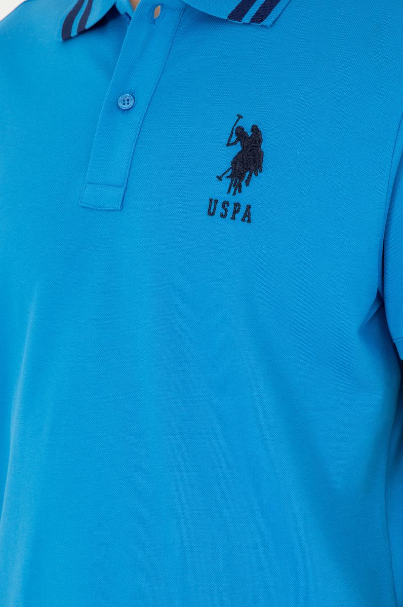 Erkek Slim Fit Polo Yaka Saks Basic Tişört