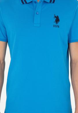 Erkek Slim Fit Polo Yaka Saks Basic Tişört - 50279569054