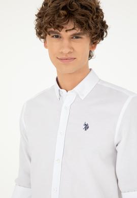 Erkek Beyaz Uzun Kollu Basic Gömlek - 50288629001