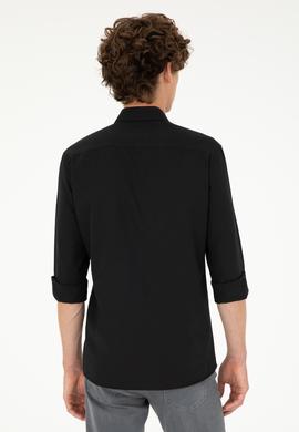 Erkek Siyah Uzun Kollu Basic Gömlek - 50288629027