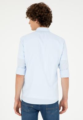Erkek Açık Mavi Uzun Kollu Basic Gömlek - 50288629017