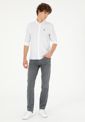 Erkek Beyaz Uzun Kollu Basic Gömlek - 50288629001