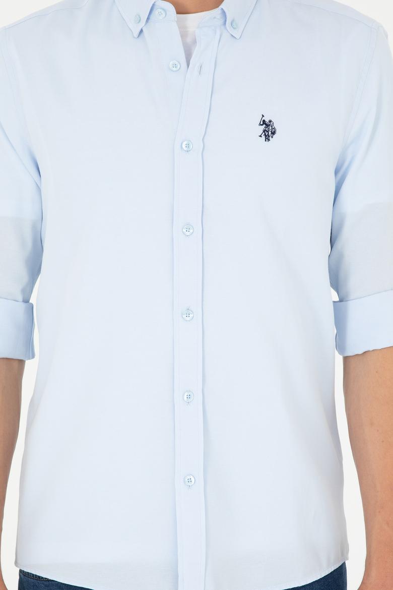 Erkek Açık Mavi Uzun Kollu Basic Gömlek - 50288629017